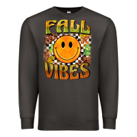 Smoke fall vibes smiley face Premium Sweatshirt - BarkalooDesign