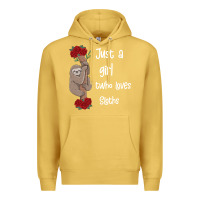 Antique Gold just a girl who loves sloths Premium Hoodie - Bettercallsaul