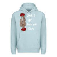 Blue Mist just a girl who loves sloths Premium Hoodie - Bettercallsaul