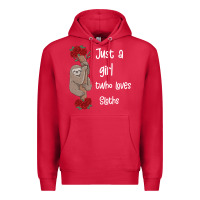 Cardinal just a girl who loves sloths Premium Hoodie - Bettercallsaul
