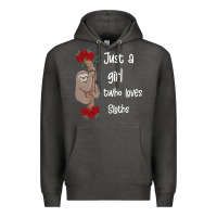 Charcoal Heather just a girl who loves sloths Premium Hoodie - Bettercallsaul
