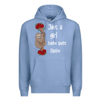 Colony Blue just a girl who loves sloths Premium Hoodie - Bettercallsaul