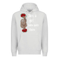 Dove Grey just a girl who loves sloths Premium Hoodie - Bettercallsaul