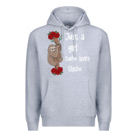 Heather Grey just a girl who loves sloths Premium Hoodie - Bettercallsaul