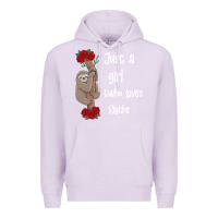 Lilac just a girl who loves sloths Premium Hoodie - Bettercallsaul