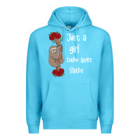 Ocean Blue just a girl who loves sloths Premium Hoodie - Bettercallsaul