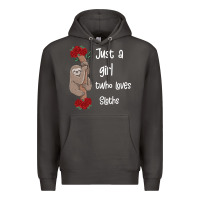 Smoke just a girl who loves sloths Premium Hoodie - Bettercallsaul