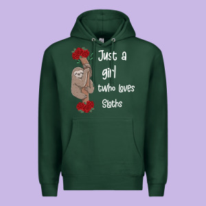 Just A Girl Who Loves Sloths Premium Hoodie Designed By Bettercallsaul