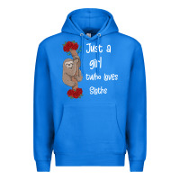 True Royal just a girl who loves sloths Premium Hoodie - Bettercallsaul