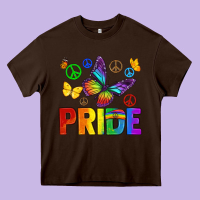 Hippie Pride Heavy Core Tee Designed By Texasbilliewilder