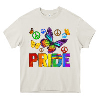 Cream hippie pride Heavy Core Tee - texasbilliewilder