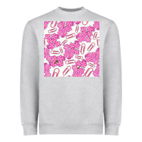 Heather Grey floral school seamless pattern Heavyweight Sweatshirt - BundleAndBundleShop