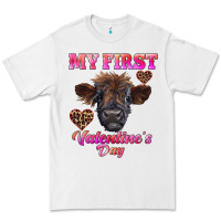 My First Valentine's Day Highland Calf Premium Tee | Teevron