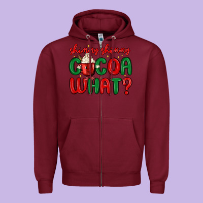Shimmy Shimmy Cocoa What Zipper Hoodie Designed By Maliassmallbusiness