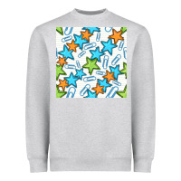 Heather Grey stars school seamless pattern Heavyweight Sweatshirt - BundleAndBundleShop