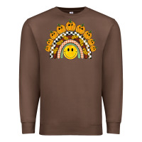 Chestnut fall smiley face groovy rainbow Premium Sweatshirt - BarkalooDesign
