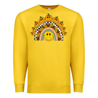 Lemon fall smiley face groovy rainbow Premium Sweatshirt - BarkalooDesign