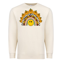 Sandshell fall smiley face groovy rainbow Premium Sweatshirt - BarkalooDesign