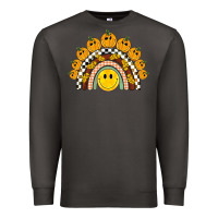 Smoke fall smiley face groovy rainbow Premium Sweatshirt - BarkalooDesign
