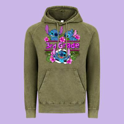 Preview Flower Stitch 3rd Grade Vintage Hoodie Designed By Adodesignshop