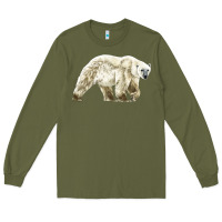 Army Green Polar Bear Long Sleeve Tee - LillyAllenDesigns