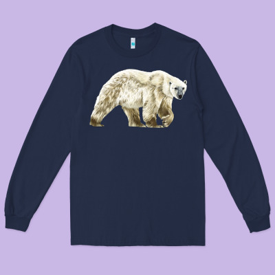 Polar Bear Long Sleeve Tee Designed By Lillyallendesigns