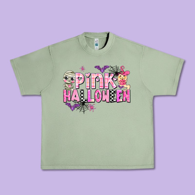 Pink Halloween Urban Heavy Tee Designed By Adodesignshop