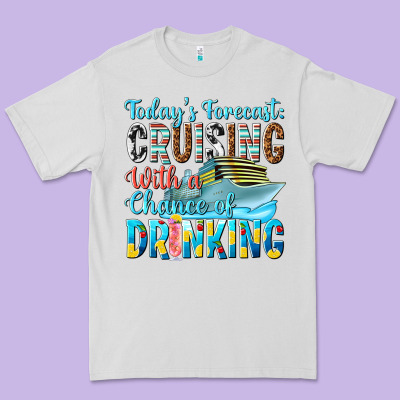 Todays Forecast  Cruising With A Chance Of Drinkin Premium Tee Designed By Texasbilliewilder