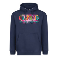 Navy unafraid i know who holds tomorrow Heavyweight Hoodie - Artiststas