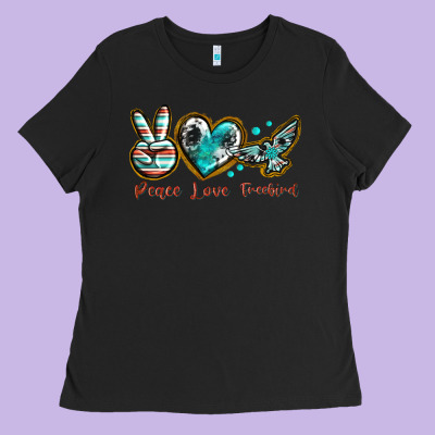 Peace Love Freebird Ladies Tee Designed By Texasbilliewilder