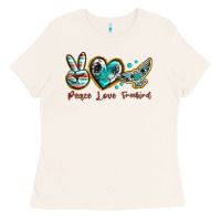 Bone peace love freebird Ladies Tee - texasbilliewilder