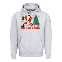 Heather Grey out here ballin' Zipper Hoodie - MaliasSmallBusiness