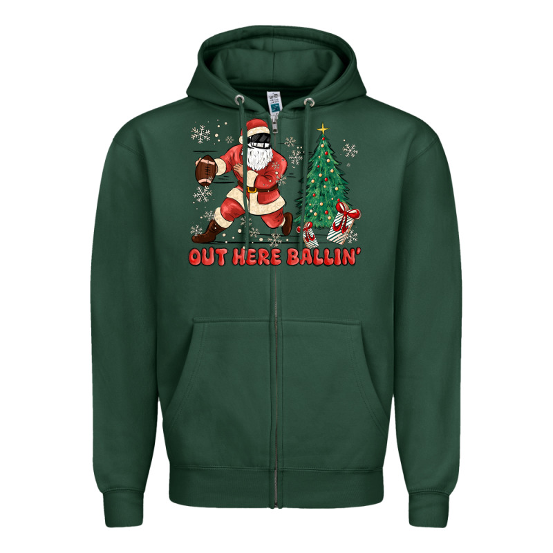 Out Here Ballin' Zipper Hoodie by MaliasSmallBusiness | Teevron