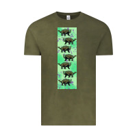 Vintage Olive dinosaur ankylosaurus pen wrap Vintage Tee - Artiststas