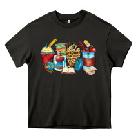 Asphalt teacher coffee cups Heavy Core Tee - Zillion Design Studio