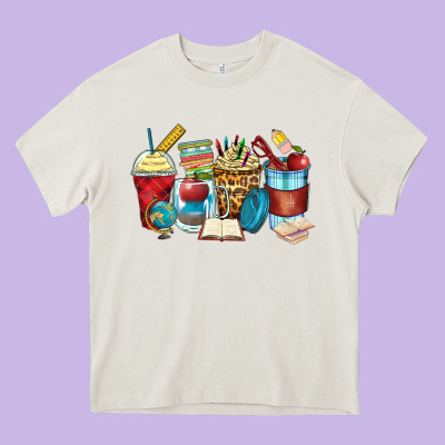 Teacher Coffee Cups Heavy Core Tee Designed By Zillion Design Studio