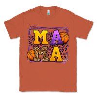 Copper Purple and gold Basketball leopard frame Mama Classic Tee - LillyAllenDesigns