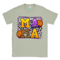 Matcha Purple and gold Basketball leopard frame Mama Classic Tee - LillyAllenDesigns