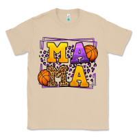 Mushroom Purple and gold Basketball leopard frame Mama Classic Tee - LillyAllenDesigns