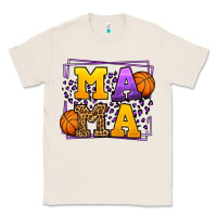 Natural Purple and gold Basketball leopard frame Mama Classic Tee - LillyAllenDesigns