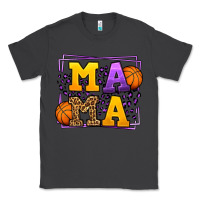 Smoke Purple and gold Basketball leopard frame Mama Classic Tee - LillyAllenDesigns