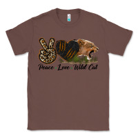 Chestnut Peace Love Wild Cat Head Classic Tee - LillyAllenDesigns
