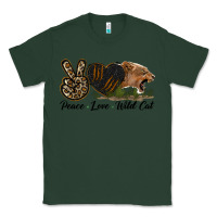 Sports Green Peace Love Wild Cat Head Classic Tee - LillyAllenDesigns