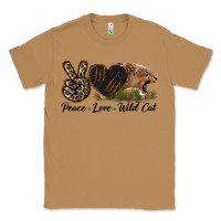 Toasted Coconut Peace Love Wild Cat Head Classic Tee - LillyAllenDesigns