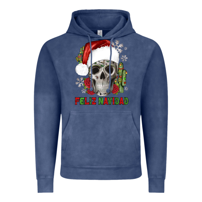 Feliz Navidad Skull Cactus Vintage Hoodie by JahusDesignShop | Teevron