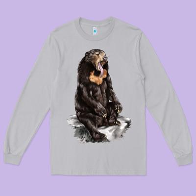 Malayan Sun Bear Long Sleeve Tee Designed By Lillyallendesigns