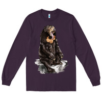 Plum Malayan Sun Bear Long Sleeve Tee - LillyAllenDesigns