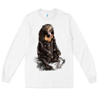 White Malayan Sun Bear Long Sleeve Tee - LillyAllenDesigns