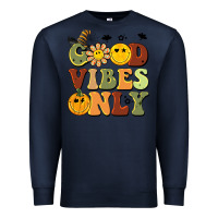 Navy halloween good vibes only Premium Sweatshirt - BarkalooDesign