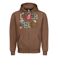Chestnut lunch lady crew Zipper Hoodie - NancyCooperArtShop